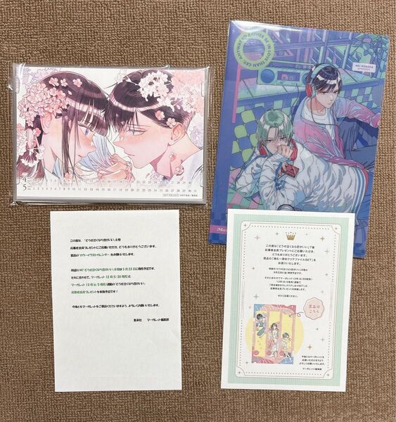 どうせ泣くなら恋がいい 全プレ クリアファイル イラストカレンダー