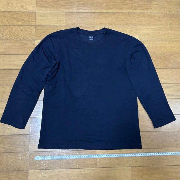UNIQLOユニクロ クルーネック長Tシャツ ネイビー レディースSサイズ 中古品