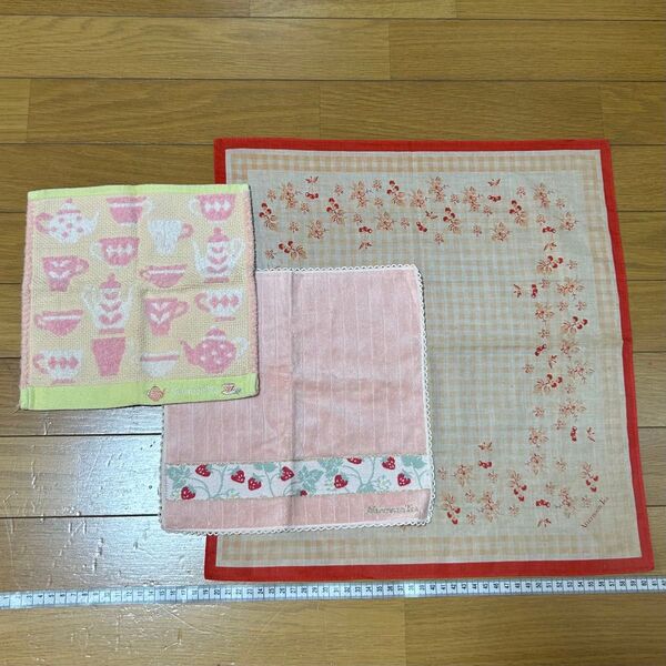 afternoon tea アフタヌーンティー ハンカチ 3枚まとめ売り 中古品2枚+未使用品1枚