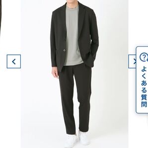 洋服の青山 夏用セットアップスーツ ブラック メンズ