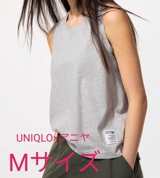 UNIQLO ANYA HINDMARCH アニヤハインドマーチ T3SLEEVELESS ノースリーブ グレー Mサイズ