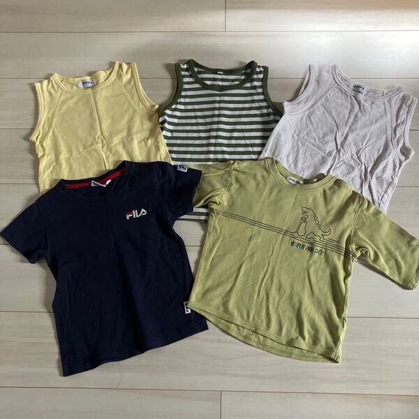 120 タンクトップ 半袖Tシャツ 夏服 5枚セット まとめ売り