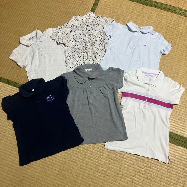 半袖 ポロシャツ 130 女の子用 襟付き 衿付き えり付き 夏服まとめ売り トップス