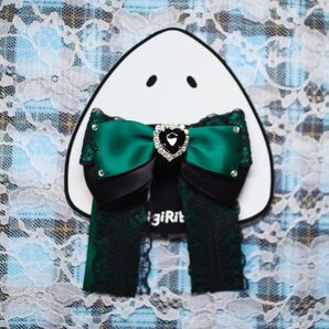 キンブレリボン ペンラリボン 緑 黒 グリーン ブラック ハンドメイド