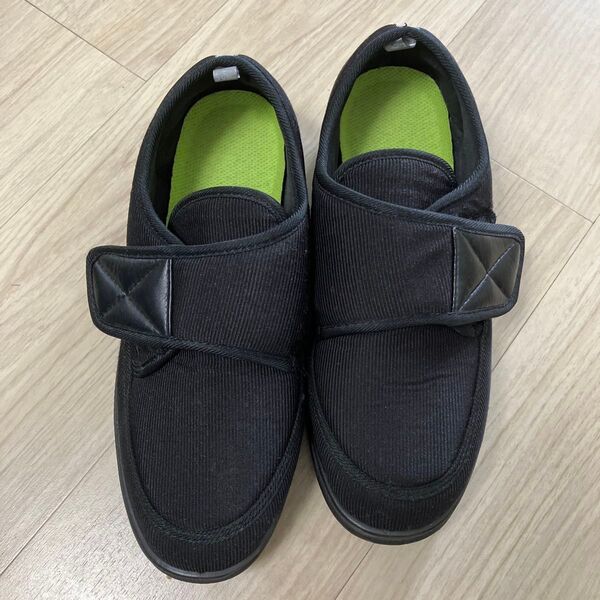 靴 マジックテープ ブラック 介護
