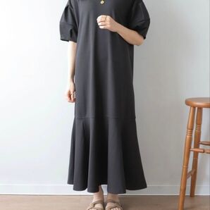 mil 低身長 ランタンスリーブワンピース S