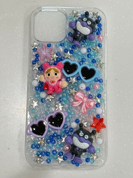 iPhone15ケース デコ電 アンパンマン ハードケース