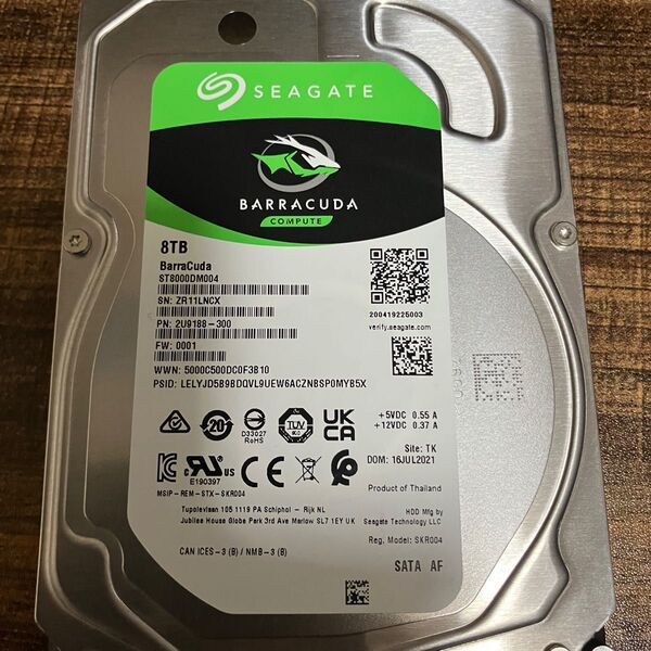 seagate 8TB HDD BarraCuda ST8000DM004