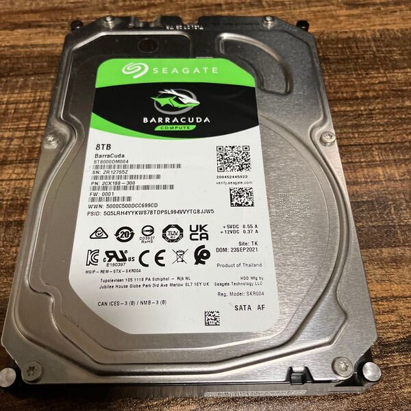 seagate 8TB HDD ST8000DM004 BarraCuda