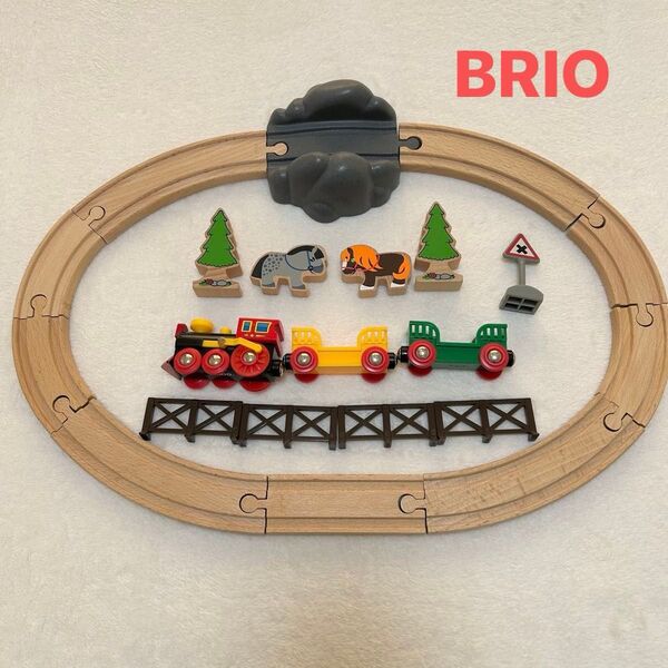 BRIO ブリオ 貨物列車 動物 木製レールセット はじめての木製レール