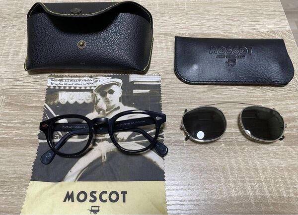 【美品・付属品完備】MOSCOT LEMTOSH 46□24-145 ブラック サングラス ケース・メガネ拭き付き