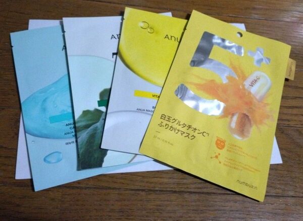 Anua numbuzin シートマスクセット 4種