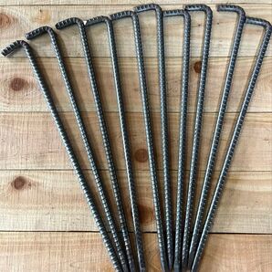 【無塗装】鉄の杭10mm×400mm 100本セット