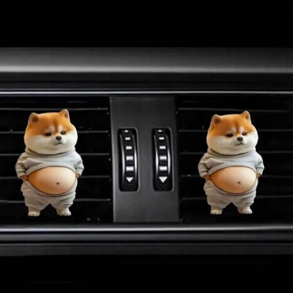 【犬シリーズ】2個セット 車用芳香剤 犬 アクセサリー しば犬 カー用品
