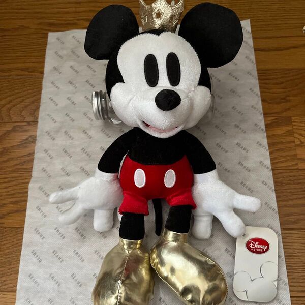 ミッキーマウス ぬいぐるみ 王冠 金色靴 ディズニーストア