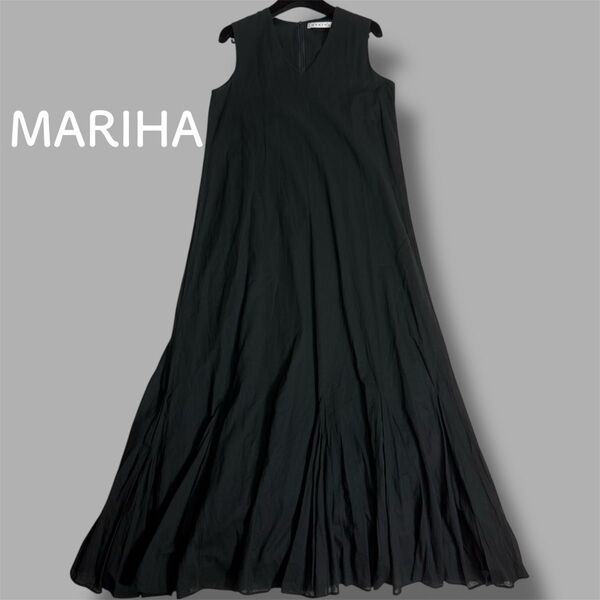 MARIHA マリハ 夏の月影のドレス ワンピース ブラック ノースリーブ ロングワンピース サマードレス リゾート