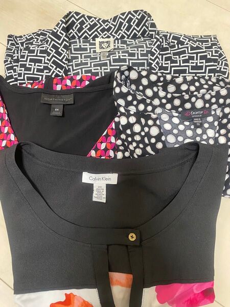 ブランド夏服 海外購入品 大きいサイズ 2XL(3L)4枚まとめ売り