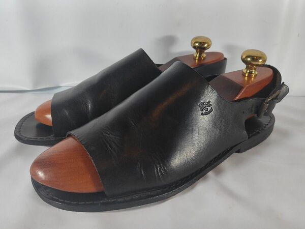 【美品】IL BISONTE 高級本革コンフォートサンダル イタリア製正規品
