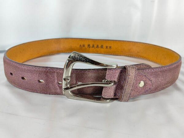 【Vintage】EVISU エヴィス 高級レザーベルト 日本製正規品 本革真鍮