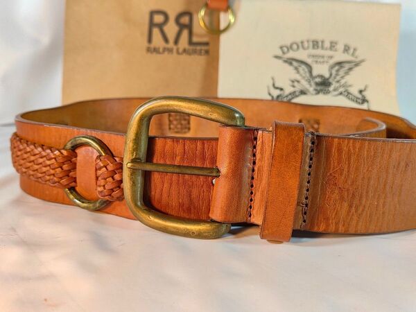 【Vintage】RL ラルフローレン 高級ドレスベルト 極厚本革/真鍮 正規品