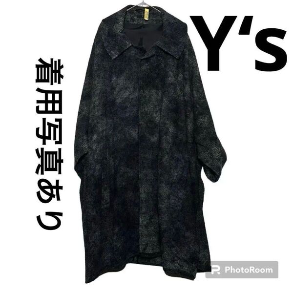 ワイズ/Y’s YV-C05-101 チェスター ロングコート 羽織似 ヨウジヤマモト yohjiyamamoto ウール