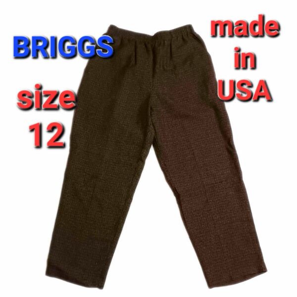 90s BRIGGS NEW YORK PETITE(ブリッグスニューヨーク)made in usa イージーパンツ