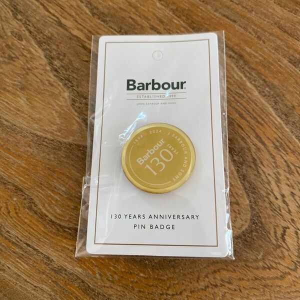 新品 未開封 ピンズ barbour バブアー 130周年 記念 ピンバッジ