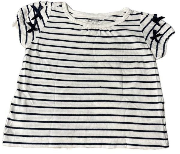 Tシャツ 半袖 トップス ボーダー カットソー ボーダー柄シャツ 西松屋 90サイズ キッズ ベビー 子ども服 丸首