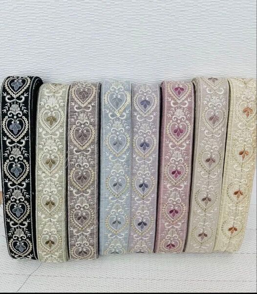 インド刺繍リボン お好きなリボン1m ハンドメイド ヘアアクセサリー ポーチ