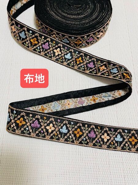 インド刺繍リボン リボン1m ハンドメイド ヘアアクセサリー ポーチ