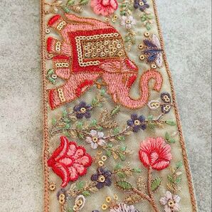 インド刺繍リボン リボン1m ハンドメイド ヘアアクセサリー ポーチ