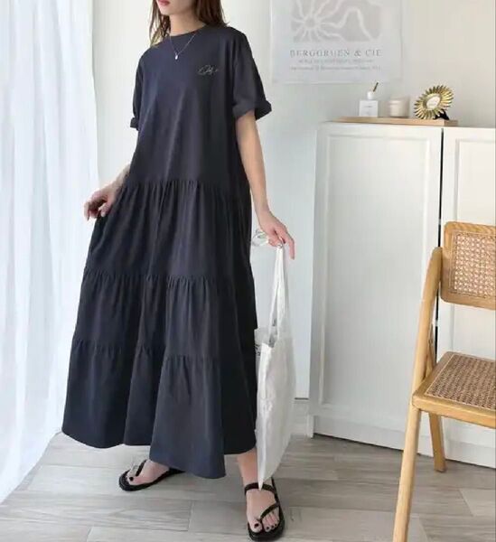 未使用 ワンピース クラシカルエルフ ネイビー L