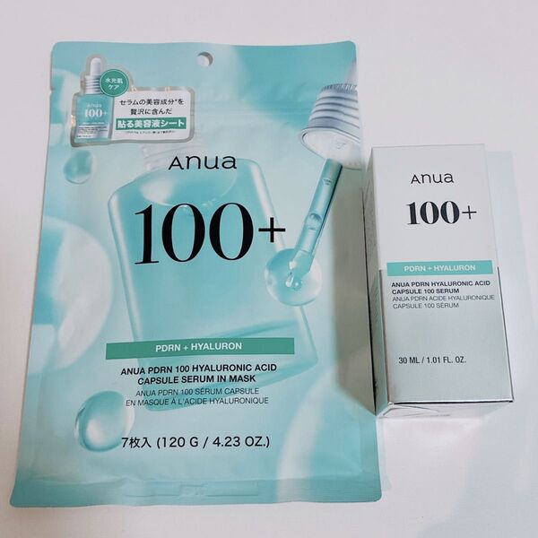 anua PDRNヒアルロン酸カプセル100セラム パック 2点セット