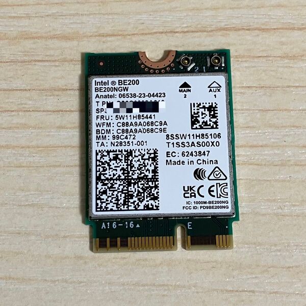 Wi-Fi7 BE200NGW 無線LANカード