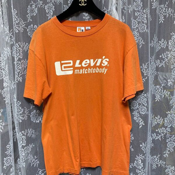 L2 Levi's リーバイスmatch to body Tシャツ M オレンジ 半袖Tシャツ ストリート クルーネック