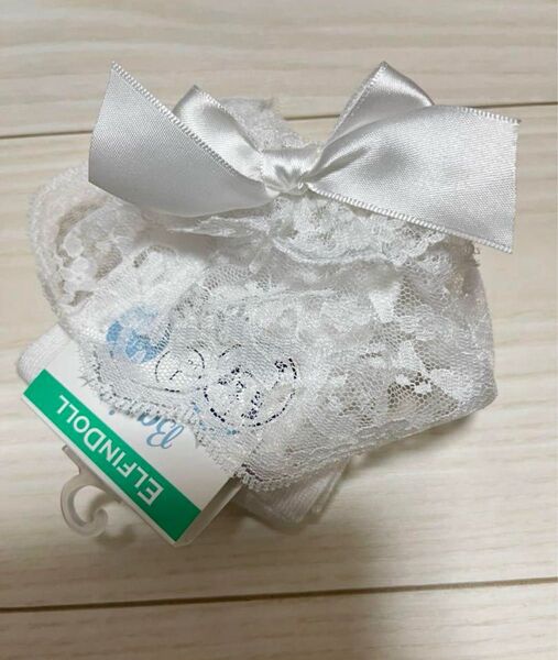 新品 ベビー 女の子 レース 靴下 白 くるぶし丈 ソックス リボン 13〜16
