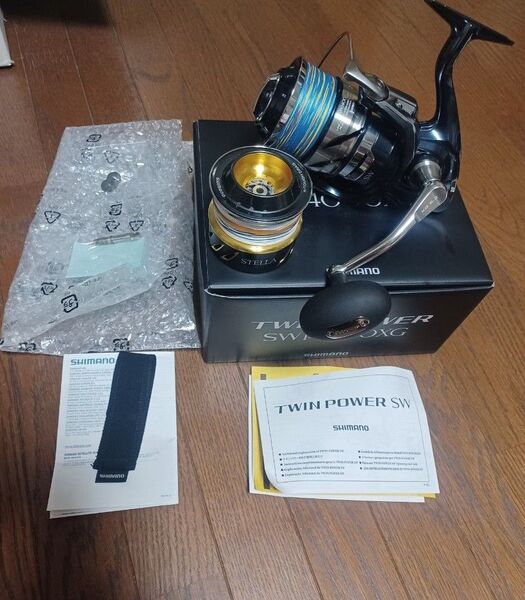 シマノ 21ツインパワーSW14000XG 超美品 13ステラスプール付き SHIMANO PE キハダ GT マグロ ヒラマサ