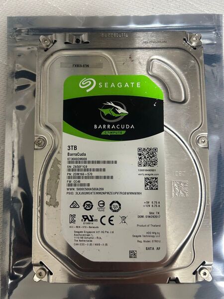 ②Seagate Barracuda 3TB ST3000DM008 HDD