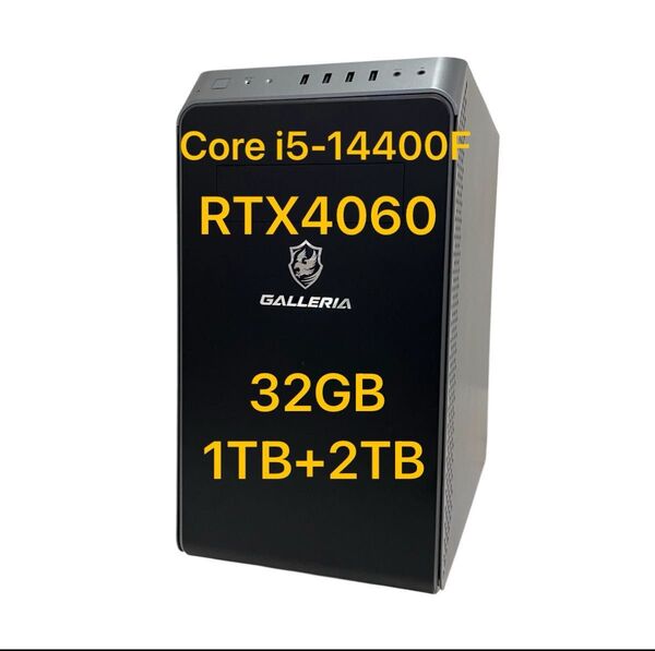 GALLERIA RM5C-R46 Core i5-14400F 32GB HDD 2TB SSD 1TB RTX 4060
