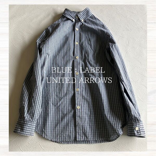 BLUE:LABEL UNITED ARROWS 長袖 コットンチェックシャツ 日本製 S ユナイテッドアローズ