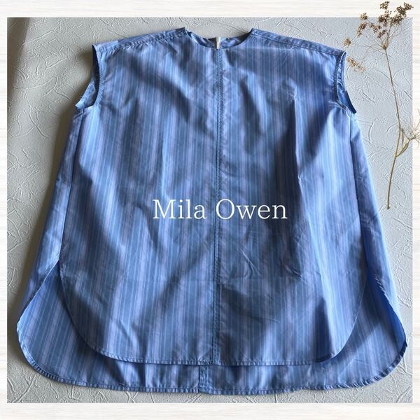 Mila Owen ストライプブラウス カットソー ゆったり ミラオーウェン