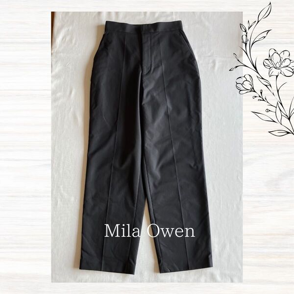 Mila Owen ブラック パンツ M オフィスワークにも◎ ミラオーウェン シンプル