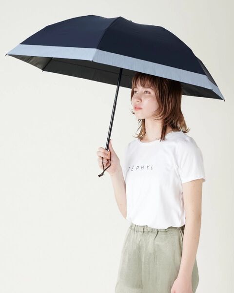 ☆新品☆ サンバリア100 折りたたみ日傘 3段折 / コンビ ネイビー