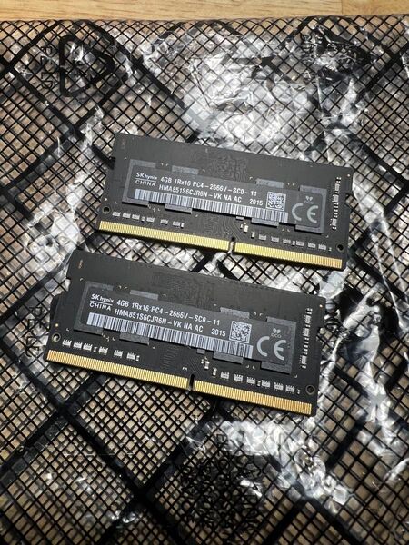 Mac mini iMac Apple純正 DDR4 メモリ PC4-2400T 4GB x 2枚(合計8GB)ジャンク扱い