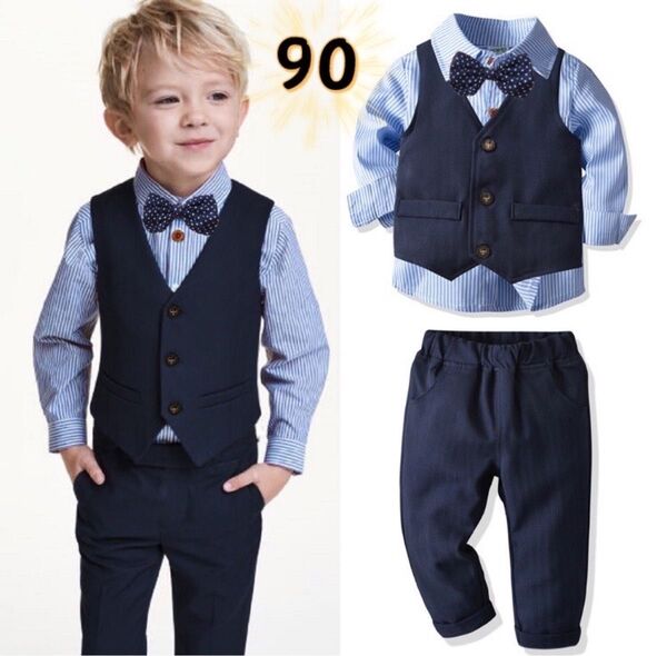 ☆新品☆フォーマル 男の子 セットアップ 入園式 結婚式 スーツ 90cm