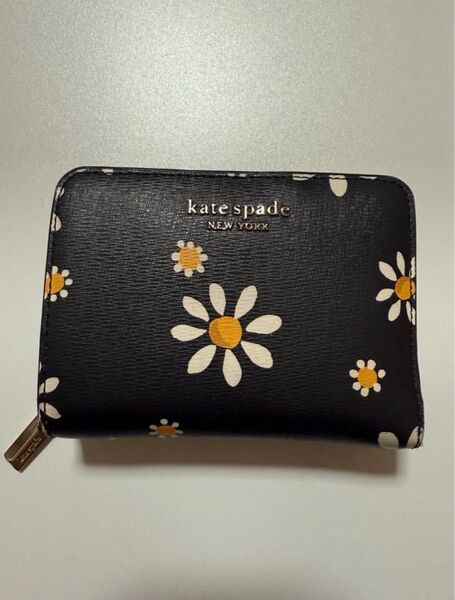 kate spade new york 二つ折り財布 デイジー柄 ブラック ケイトスペードニューヨーク