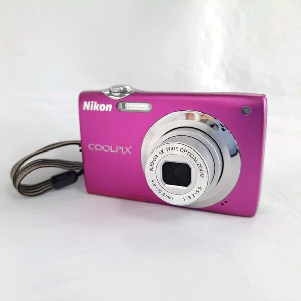 ニコン Nikon COOLPIX S3000 クールピクス デジタルカメラ デジカメ ピンク SDカード付 稼働品