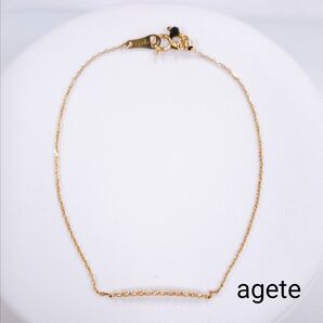 agete アガット ブレスレット K10 ダイヤ 0.06ct 10133114049