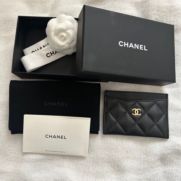 CHANEL シャネル クラシックカードケース グレインド カーフスキンブラック