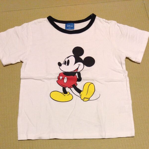 キッズ Disney ミッキーマウス半袖 Tシャツ 130 ホワイト 子供服